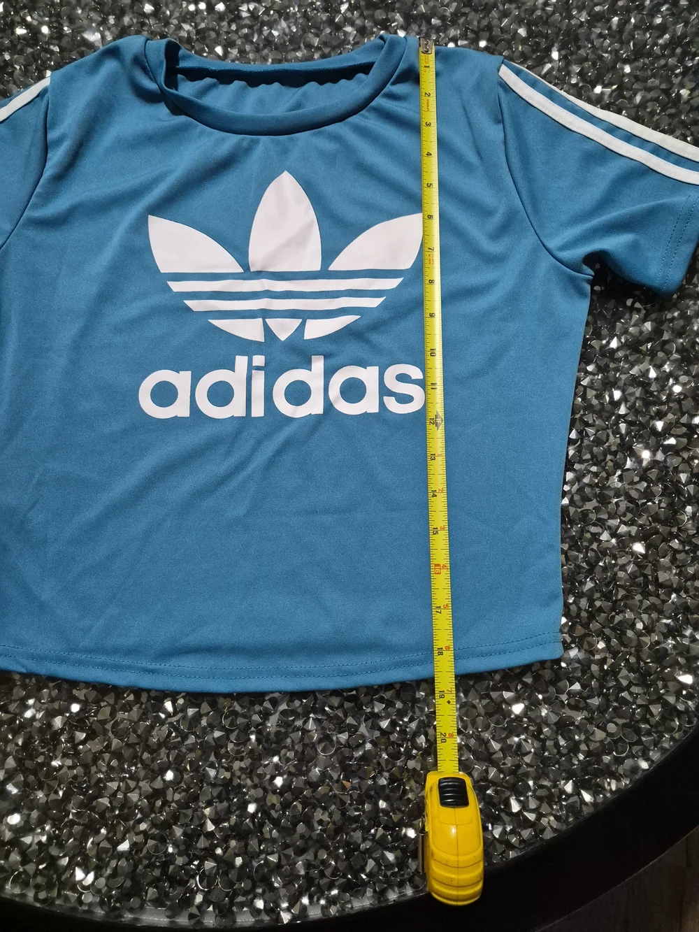 adidas Teal Blue Kids Track Joggers with White Trefoil